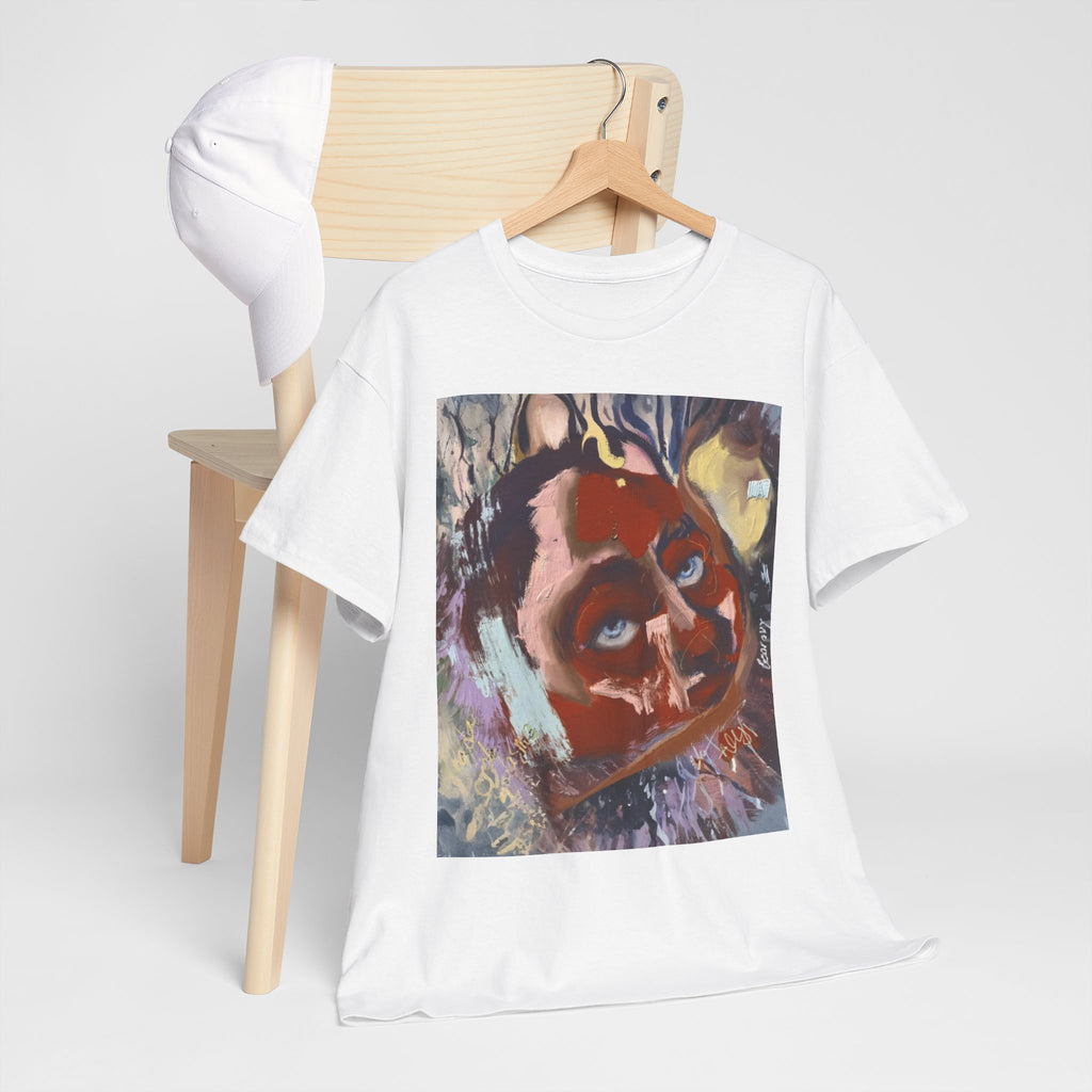 Artistic Unisex Heavy Cotton Tee, Unique graphic shirt, Trendy artwork t-shirt, Casual wear, Gift for art lovers, Streetwear style